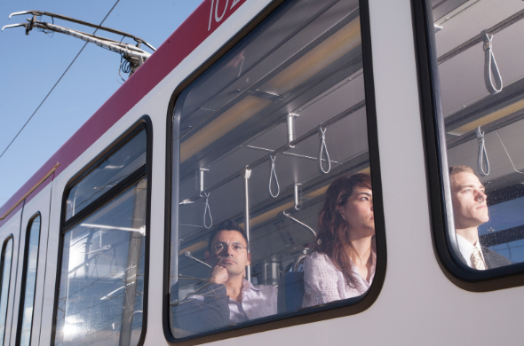 People on train