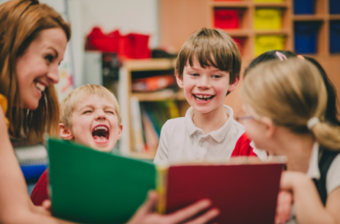 Children laughing